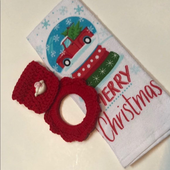 Kitchen Christmas towel and oven towel holder - Picture 3 of 7